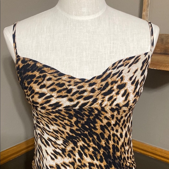 Olivaceous Leopard Print mini Slip Dress with spaghetti straps size medium - Picture 4 of 9